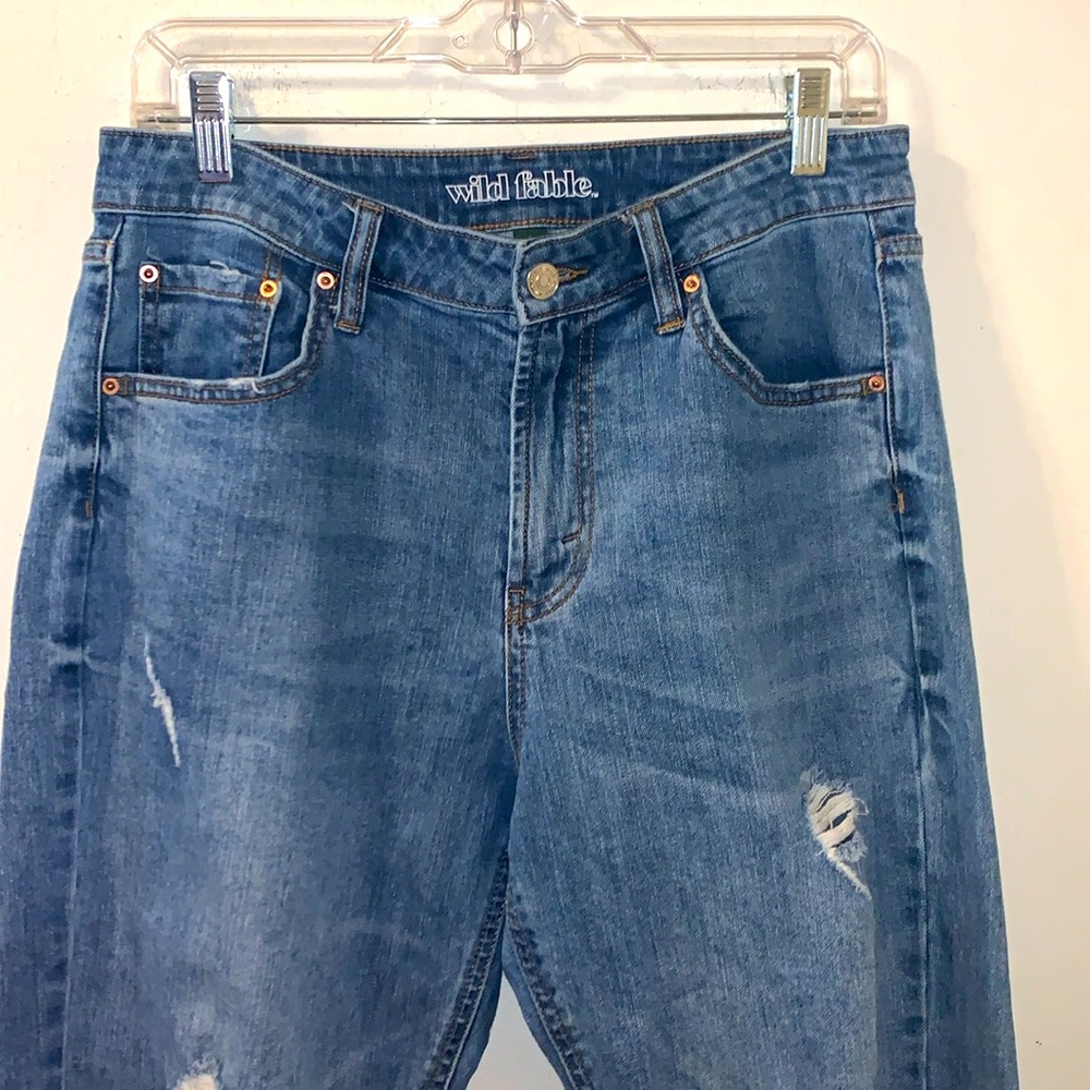 Wild Fable by Target Distressed High Rise Mom Jeans- 6R/Small